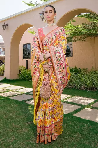 Ethnic Motifs Zari Art Silk Paithani Saree