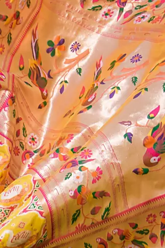 Ethnic Motifs Zari Art Silk Paithani Saree