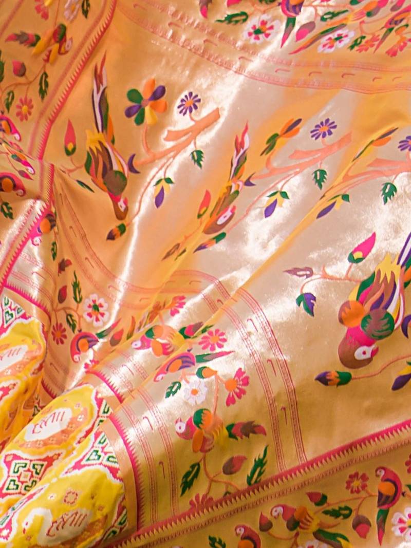 Ethnic Motifs Zari Art Silk Paithani Saree