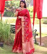 Kalamkari Zari Silk Blend Mysore Silk Saree
