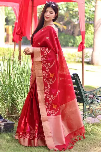 Kalamkari Zari Silk Blend Mysore Silk Saree