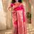 Batik Zari Silk Blend Designer Banarasi Saree