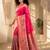 Batik Zari Silk Blend Designer Banarasi Saree