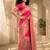 Batik Zari Silk Blend Designer Banarasi Saree