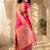 Batik Zari Silk Blend Designer Banarasi Saree