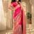 Batik Zari Silk Blend Designer Banarasi Saree