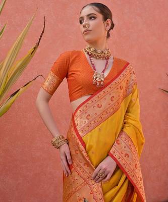 Woven Design Zari Paithani Saree 1