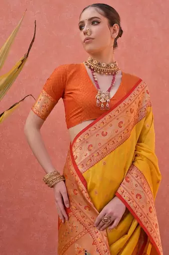 Woven Design Zari Paithani Saree