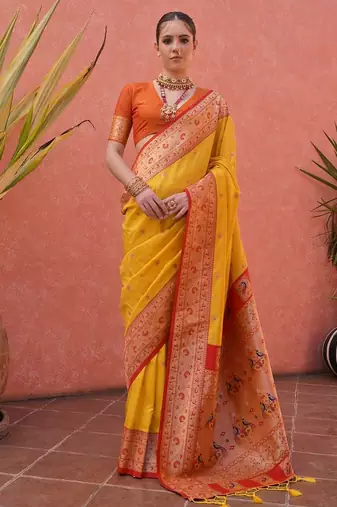Woven Design Zari Paithani Saree