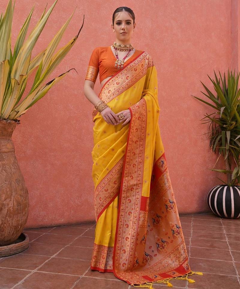 Woven Design Zari Paithani Saree