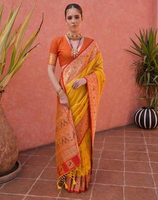 Woven Design Zari Paithani Saree 3