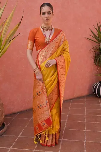 Woven Design Zari Paithani Saree