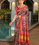 Rajkoti Ikkat Ethnic Motifs Patola Saree