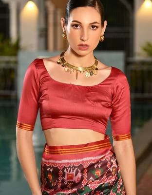 Rajkoti Ikkat Ethnic Motifs Patola Saree 7
