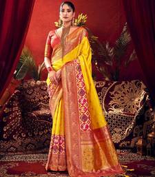 Ethnic Motifs Woven Design Zari Paithani Saree
