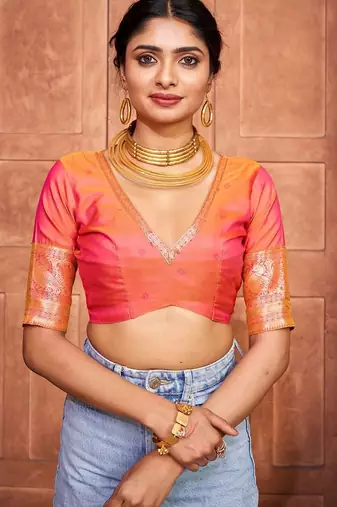Ethnic Motifs Woven Design Zari Paithani Saree