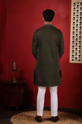 Mahendi embroidered kurta payjama