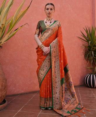 Woven Design Zari Paithani Saree 1