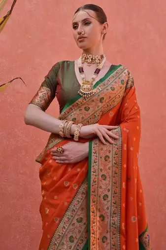 Woven Design Zari Paithani Saree