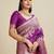 Zari Woven Butti Banarasi Silk Saree with Big Flower Border and Detail Work