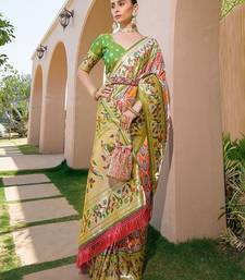 Ethnic Motifs Zari Paithani Saree