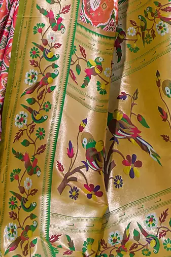 Ethnic Motifs Zari Paithani Saree