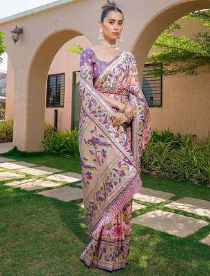 Ethnic Motifs Zari Paithani Saree 2