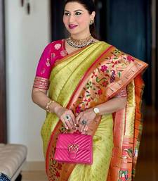 Woven Design Zari Art Silk Paithani Saree