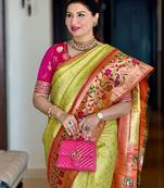 Woven Design Zari Art Silk Paithani Saree