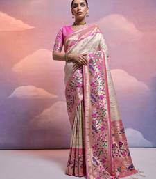 Ethnic Motifs Woven Design Zari Paithani Saree