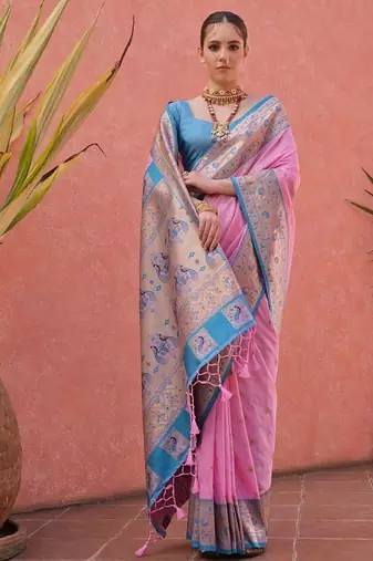 Woven Design Zari Paithani Saree