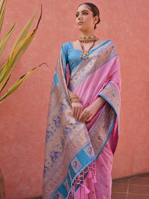 Woven Design Zari Paithani Saree 3