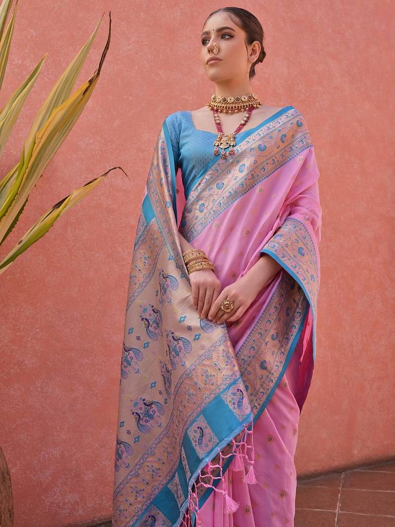 Woven Design Zari Paithani Saree