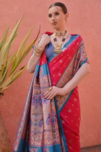 Woven Design Zari Paithani Saree