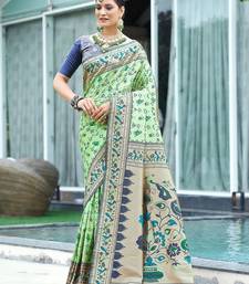 Ethnic Motif Woven Design Zari Art Silk Patola Saree