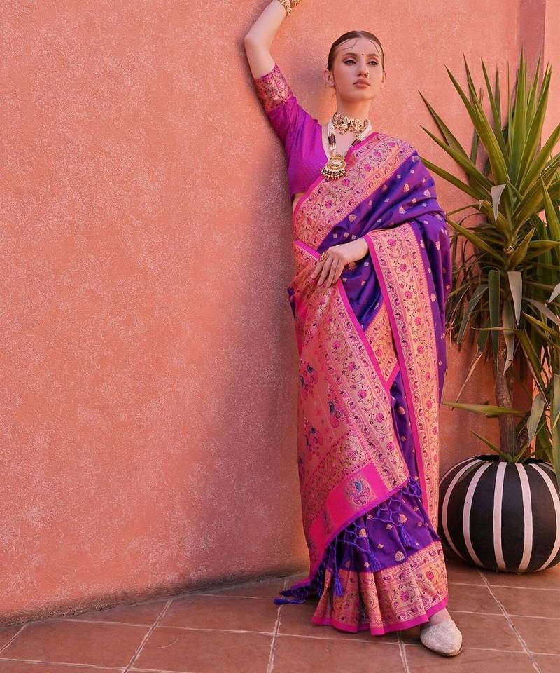 Woven Design Zari Paithani Saree