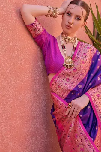 Woven Design Zari Paithani Saree