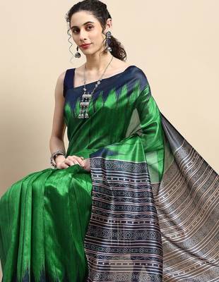 Jute Silk Tussar Saree 1
