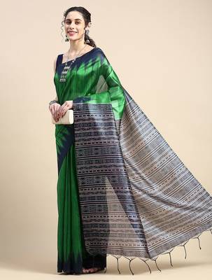 Jute Silk Tussar Saree 2