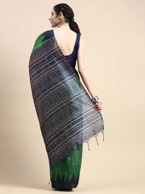 Jute Silk Tussar Saree 3