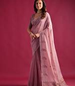 Paisley Woven Design Zari Pure Cotton Chanderi Saree