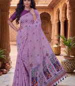 Floral Pure Cotton Chanderi Saree