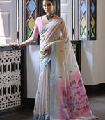 Warli Pure Cotton Muga Saree