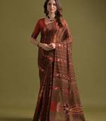 Woven Design Pure Cotton Ikat Saree