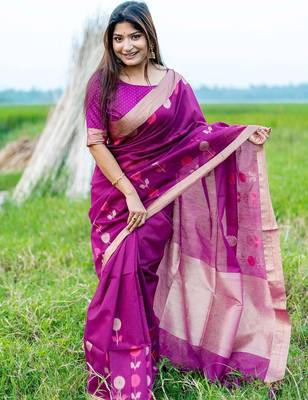 Floral Woven Design Zari Mysore Silk Saree 3