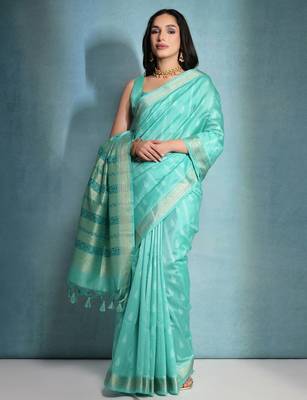 Woven Design Zari Bhagalpuri Saree 2