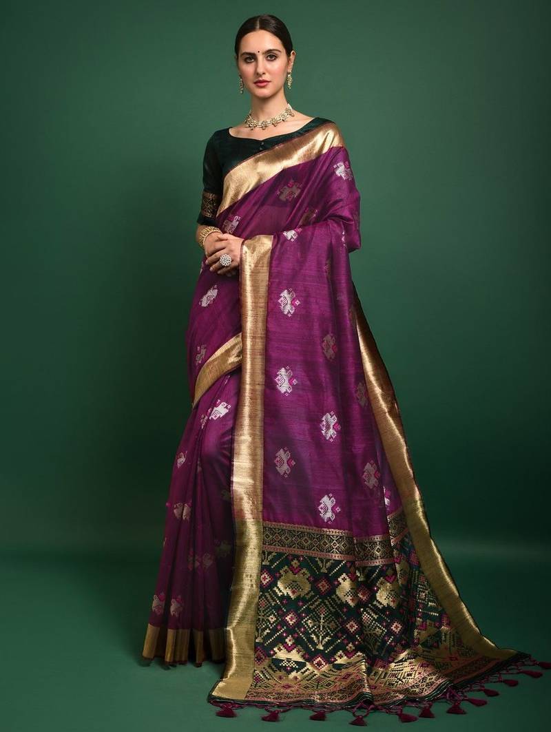 Woven Design Zari Patola Saree