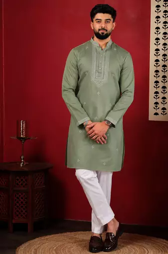 Pista embroidered kurta payjama