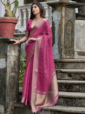 Woven Design Zari Butti Saree 2