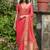 Brink Gajri Woven Design Linen Silk Zari Butti Weaves Saree